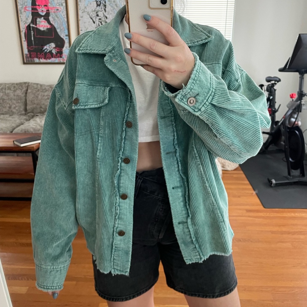 Oversized Teal Shacket